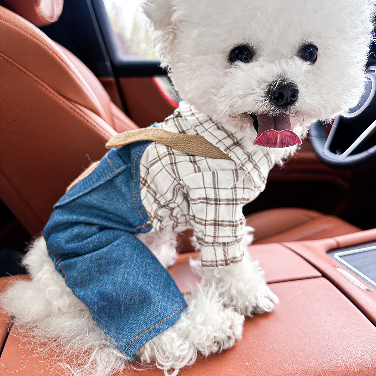 Kumago® Teddy Bear Denim Overalls