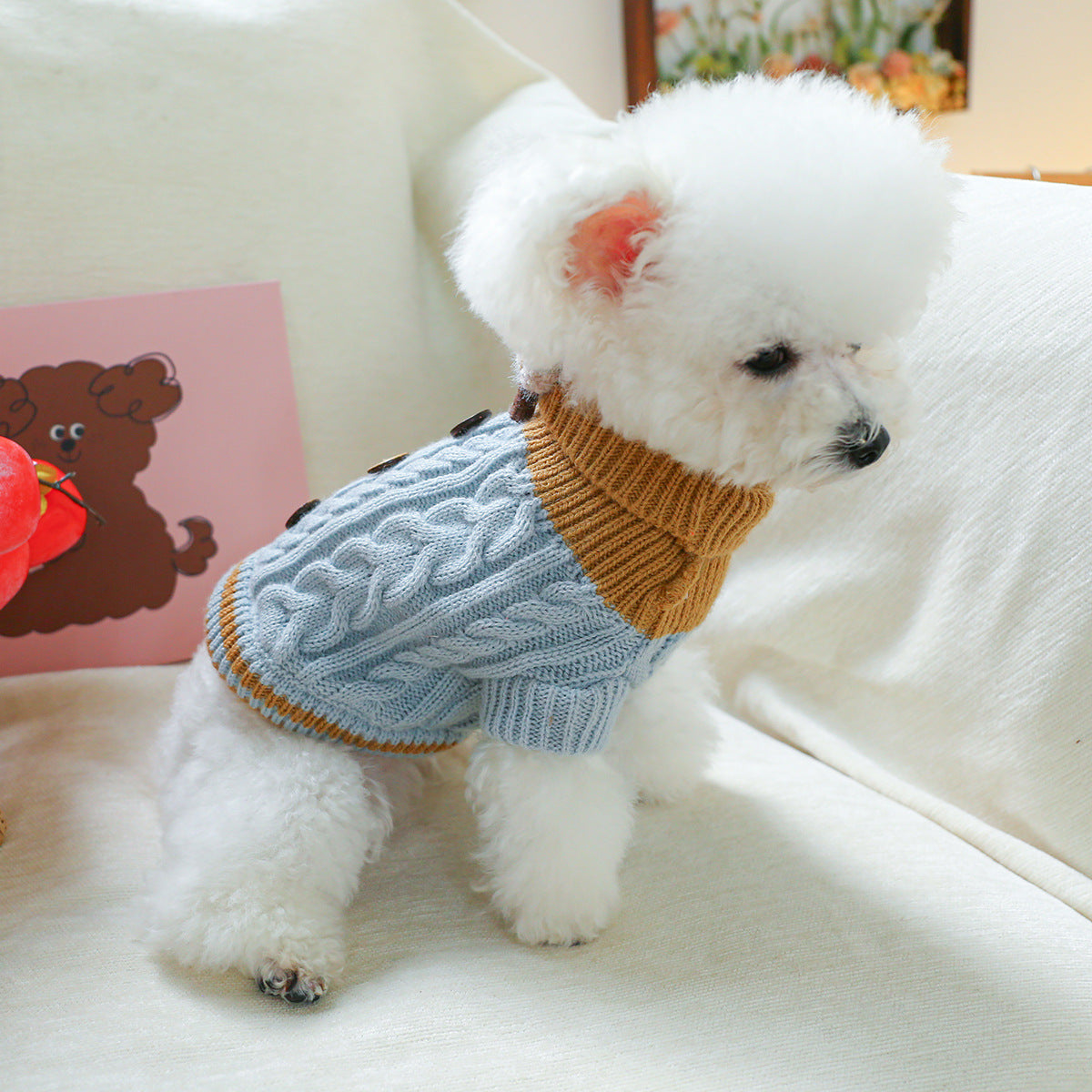 Kumago® Cable Knit Button Sweater