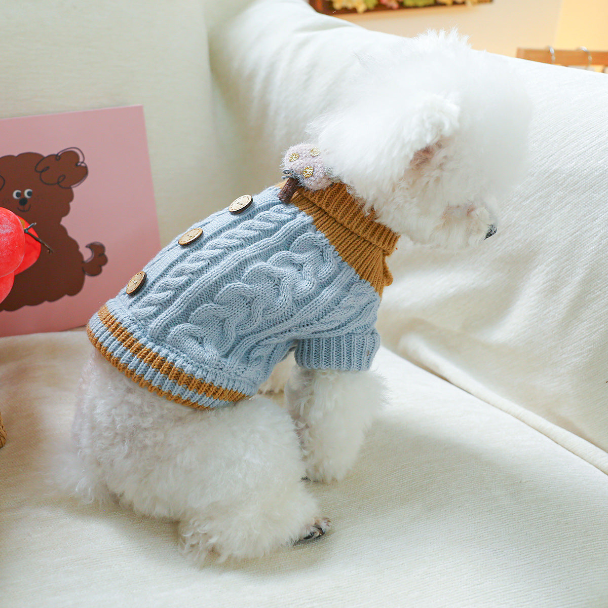 Kumago® Cable Knit Button Sweater