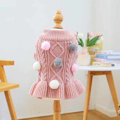Kumago® Pom-Pom Knit Dress