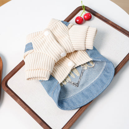 Kumago® Leopard Heart Denim Dress