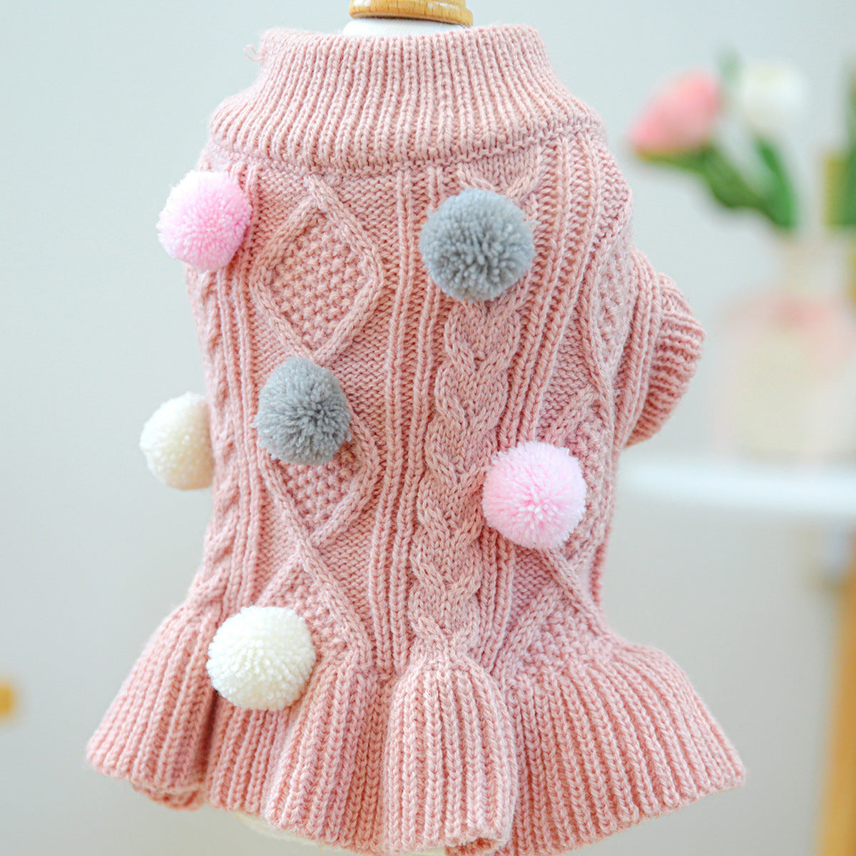 Kumago® Pom-Pom Knit Dress