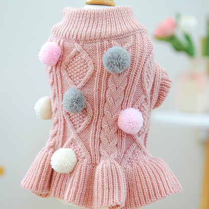 Kumago® Pom-Pom Knit Dress