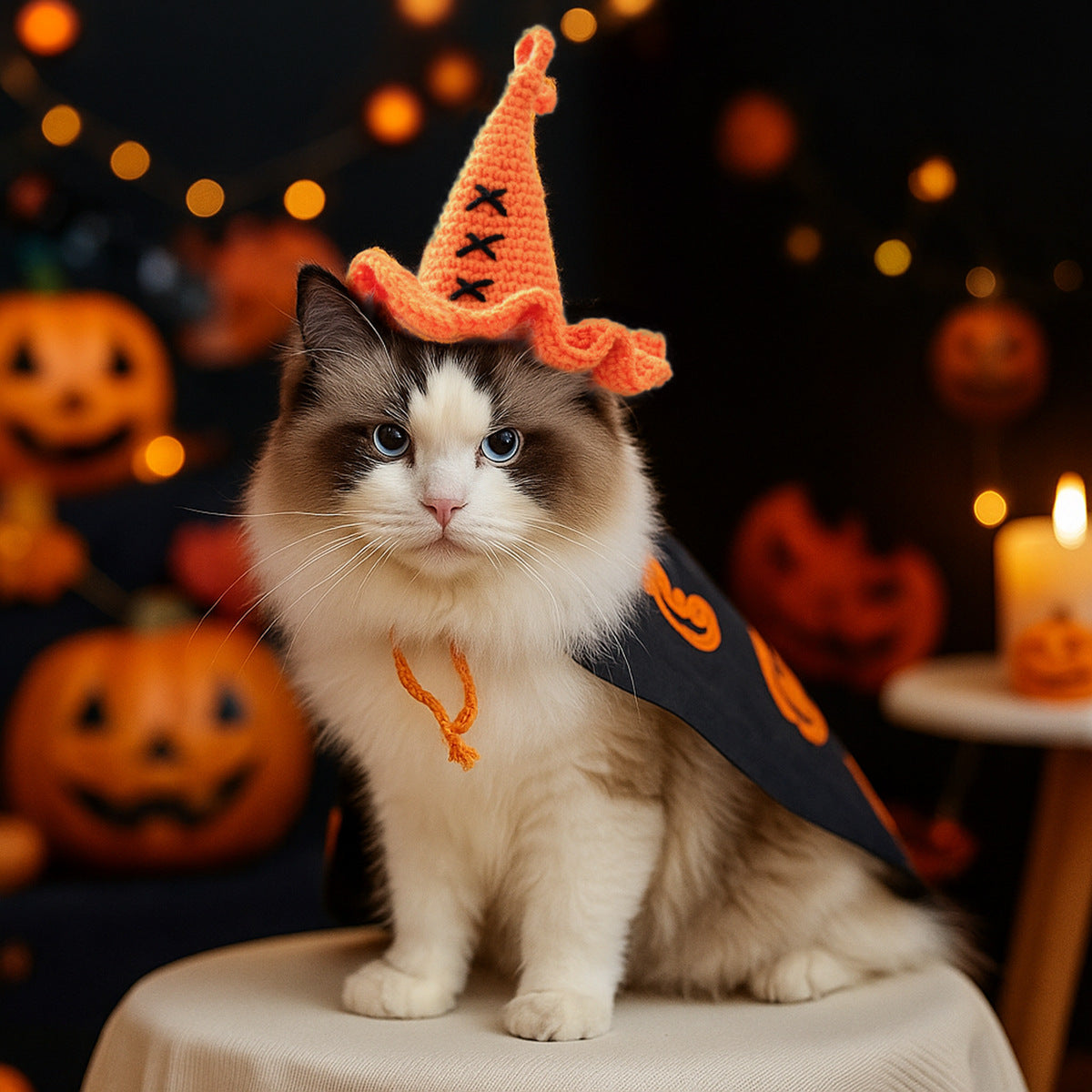 Kumago® Halloween Knitted Wizard Hat