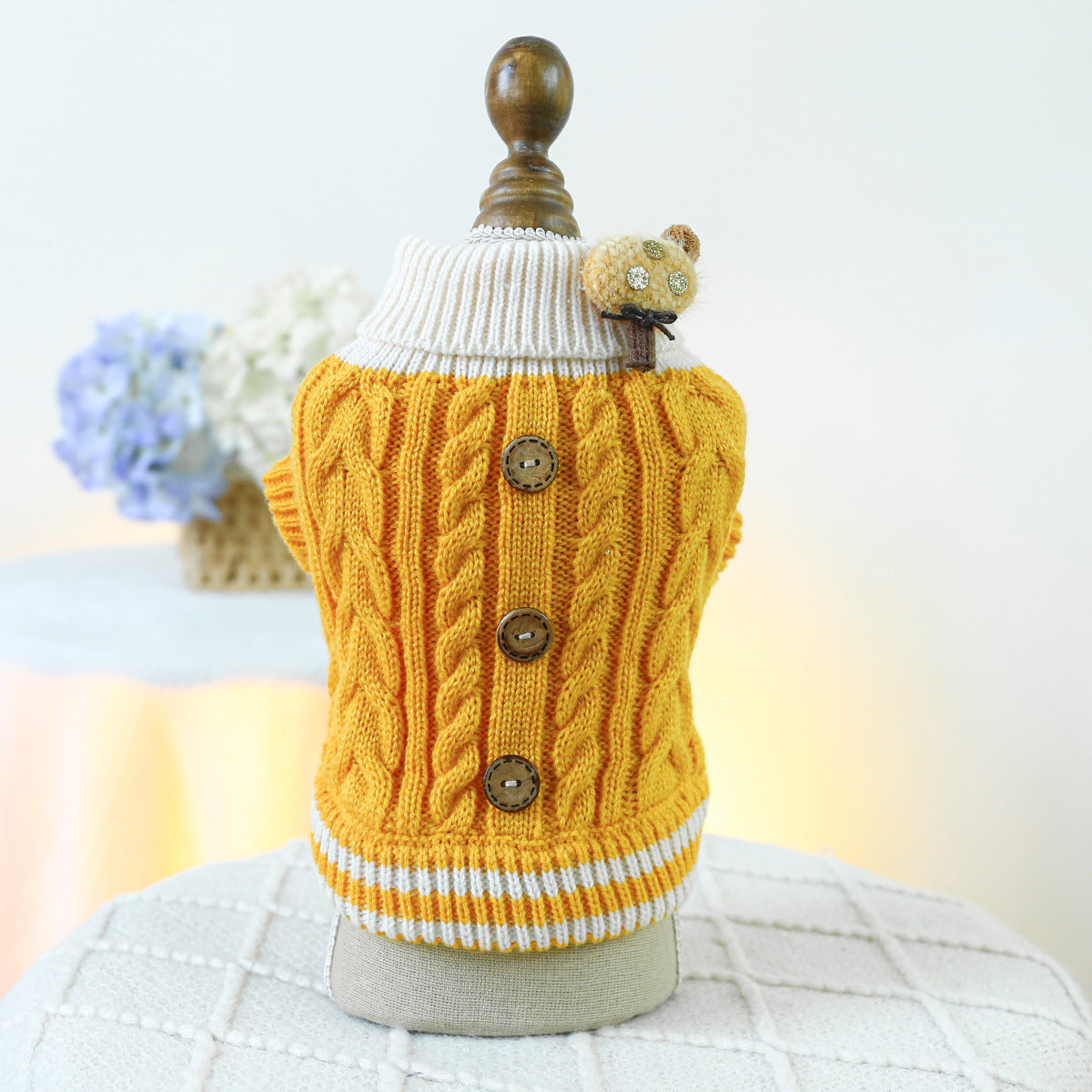 Kumago® Cable Knit Button Sweater