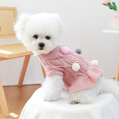 Kumago® Pom-Pom Knit Dress