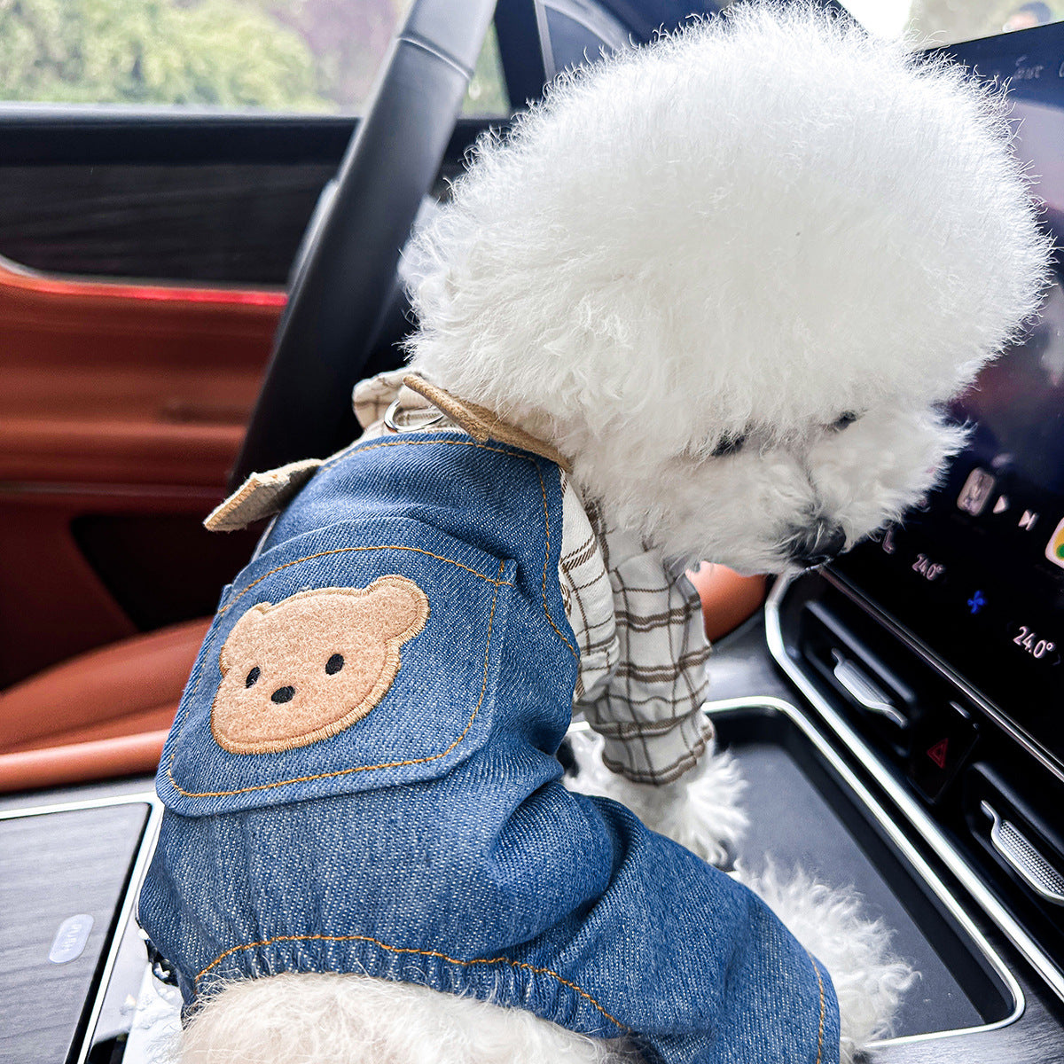 Kumago® Teddy Bear Denim Overalls