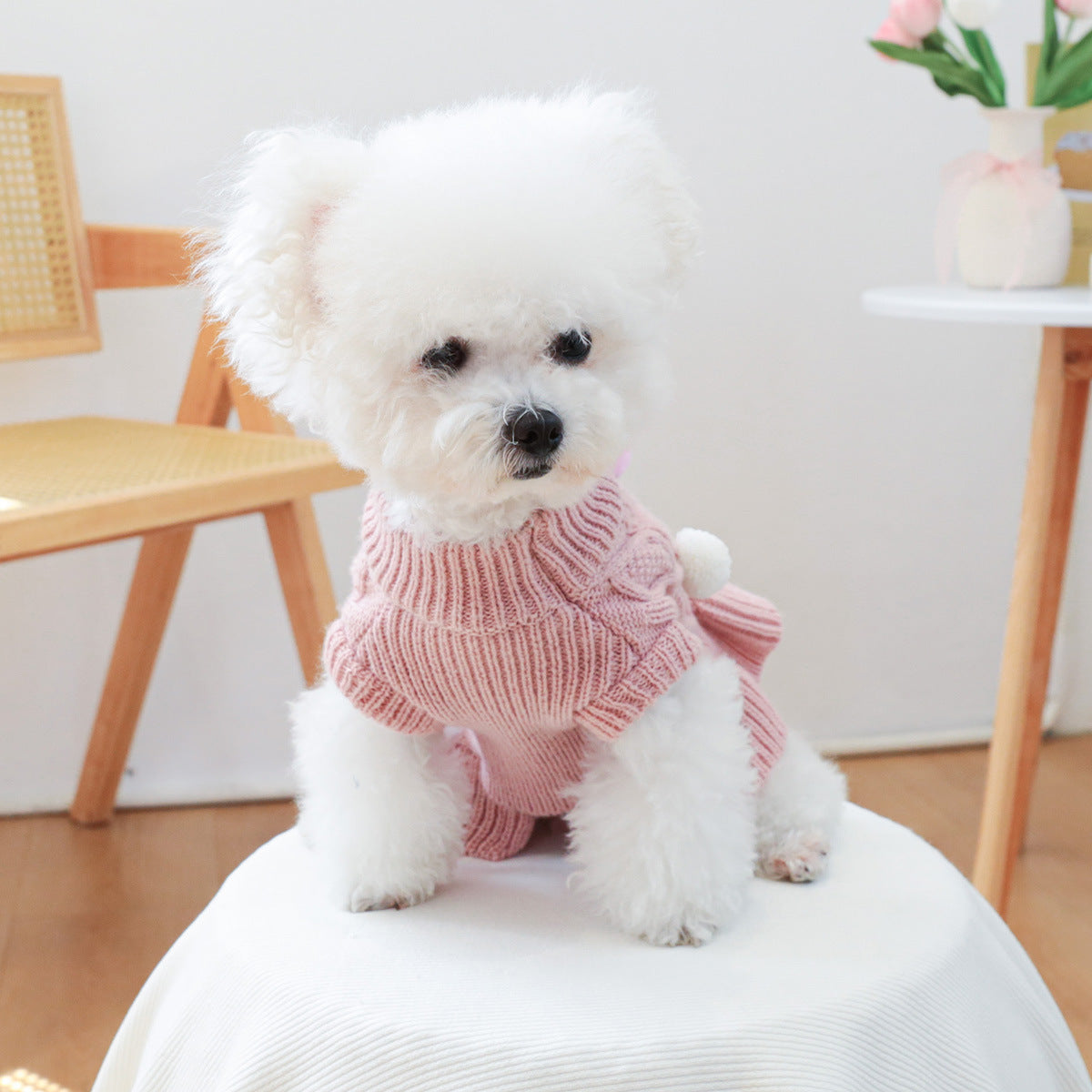 Kumago® Pom-Pom Knit Dress