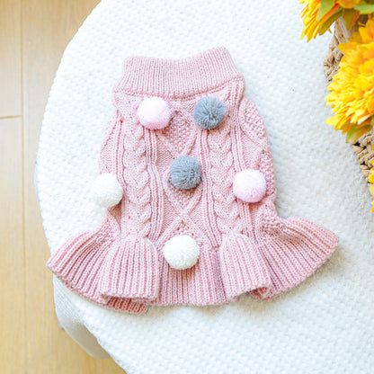 Kumago® Pom-Pom Knit Dress