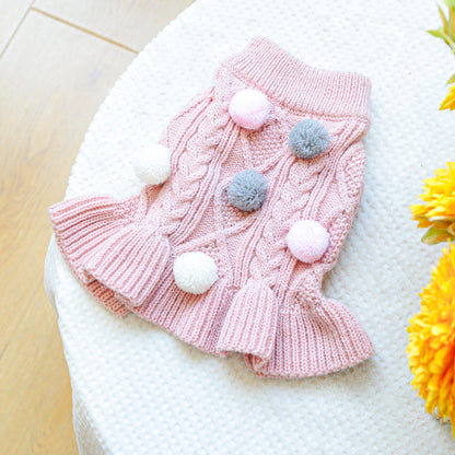 Kumago® Pom-Pom Knit Dress