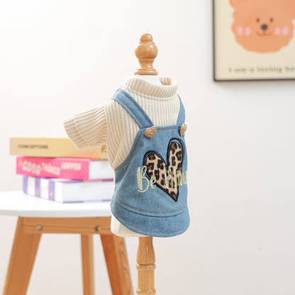 Kumago® Leopard Heart Denim Dress