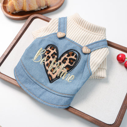 Kumago® Leopard Heart Denim Dress