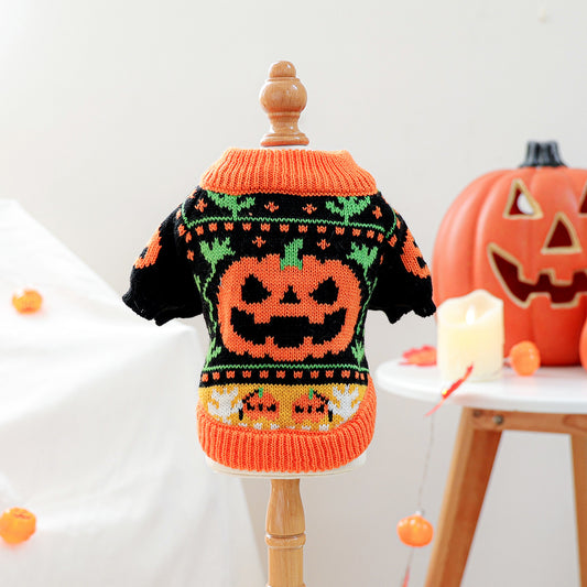Kumago® Pumpkin Halloween Knit Sweater